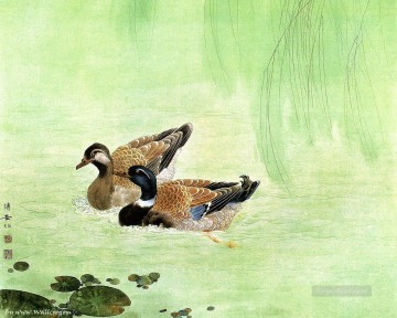 Chinese art mandarin duck birds Oil Paintings